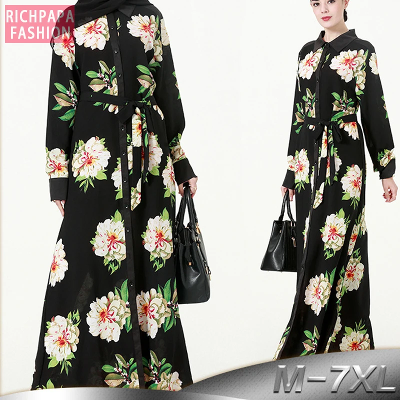 Женское шифоновое платье рубашка в стиле бохо длинное африканском с цветочным