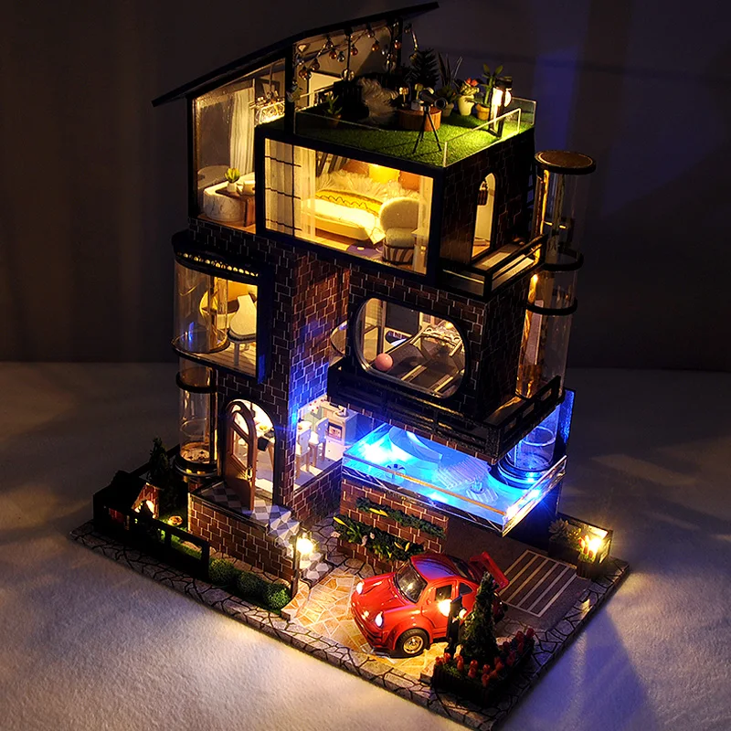 

DIY Dollhouse Impression Manhattan Building Model Birthday Creative Gift for kids and adults Dollhouse miniature Fashion Model