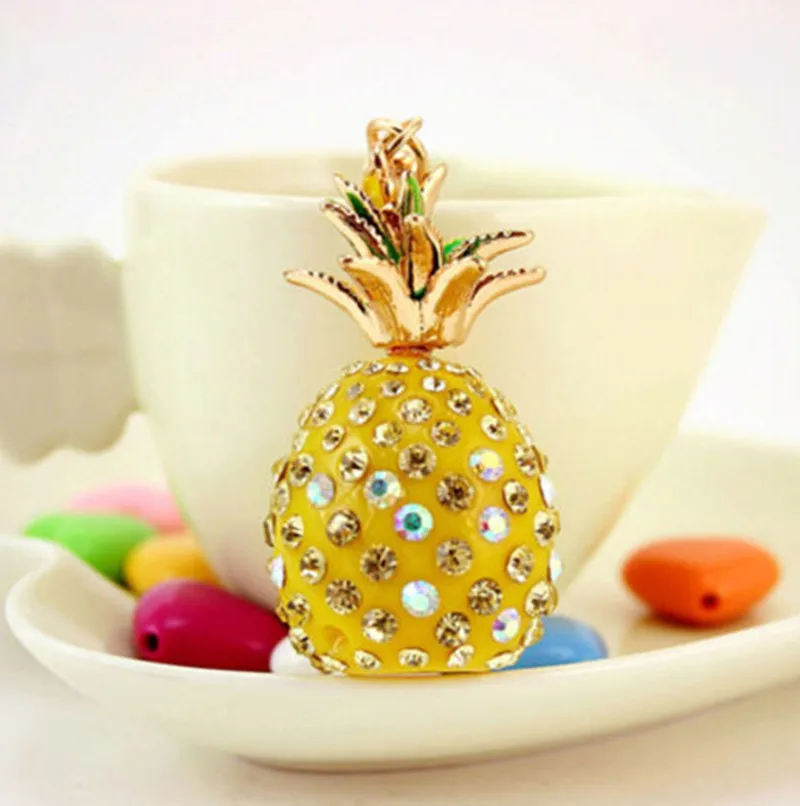 1 шт. автомобильный брелок женский красивый милый полный Алмазный ананас