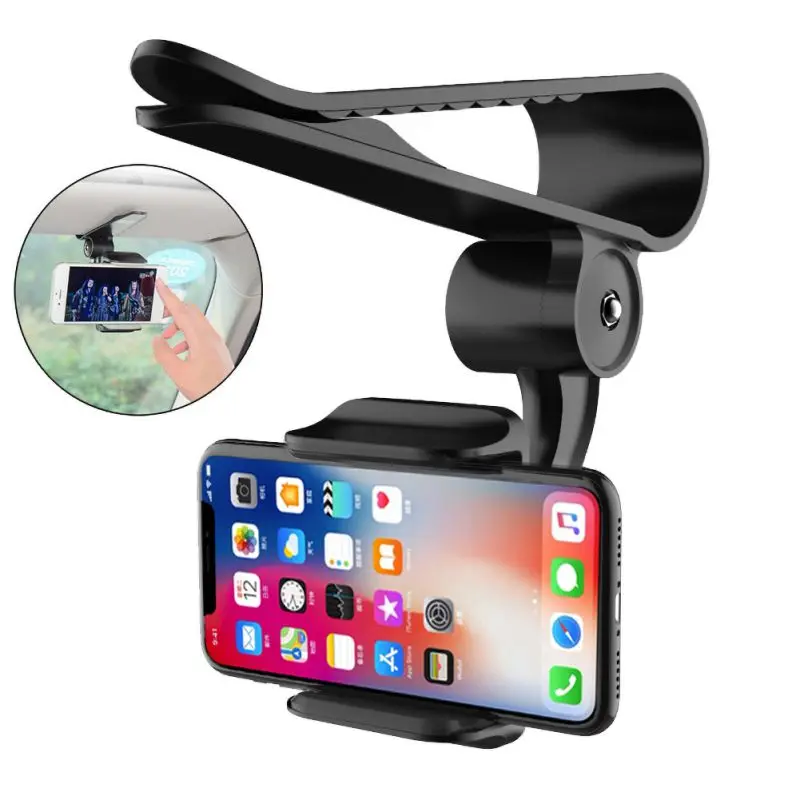 

Universal 360 GPS Holder Bracket Car Mobile Clip Sun Visor Car Cell Phone Holder Mount Stand With Clip
