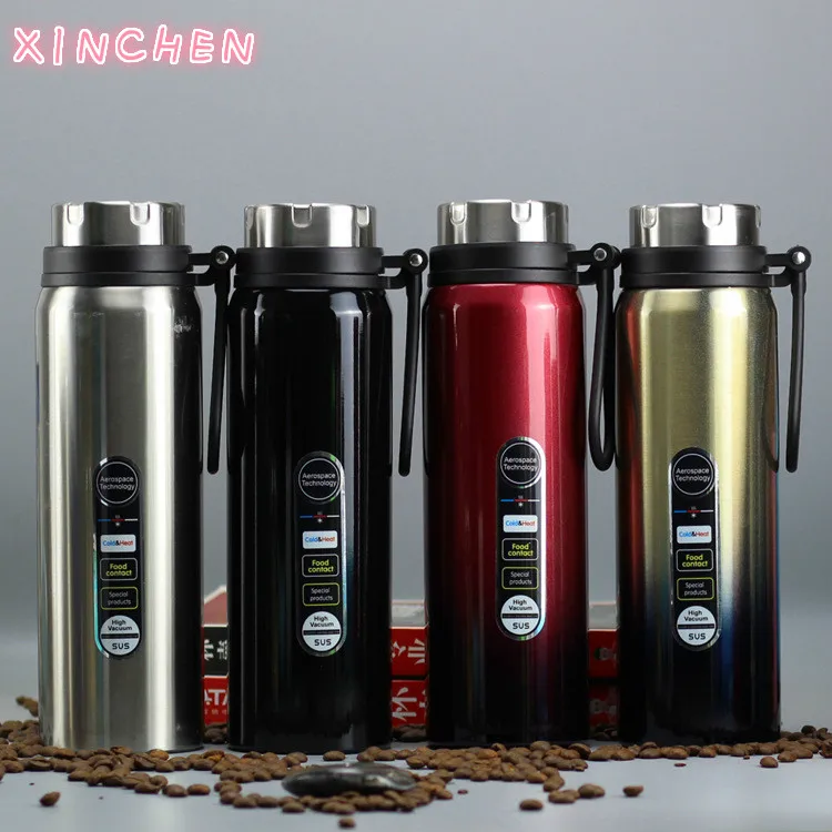 

Outdoor Thermos Travel Hiking Office Stainless Steel Portable Kids Thermo Bottle Leakproof Coffee Tea High Capacity Vacuum Cup