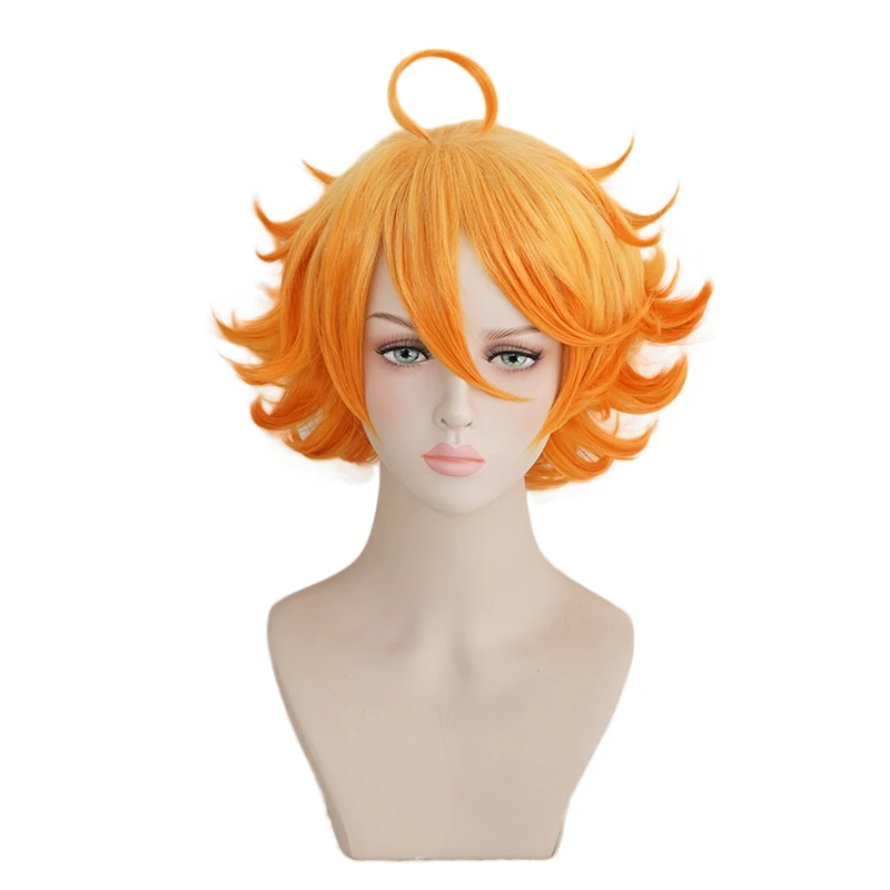 Короткий парик Neverland Emma Orange обещанный карнавальный костюм Yakusoku No термостойкие