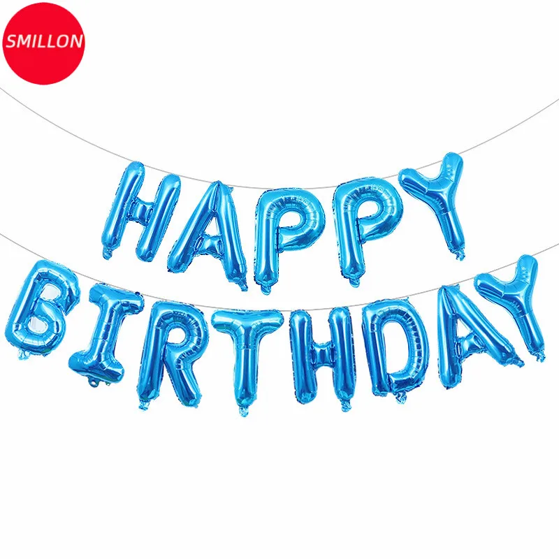 16 дюймов темно-синие фольгированные буквы С Днем Рождения шары День рождения
