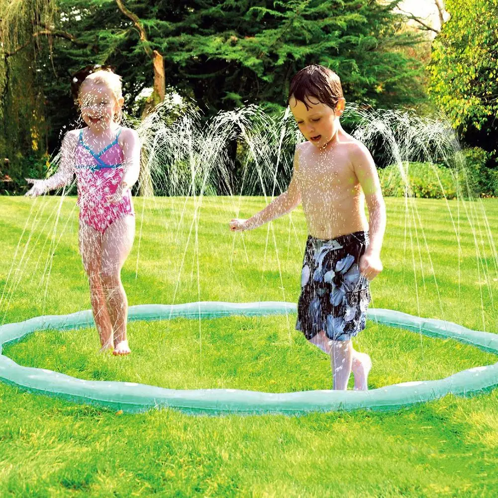 

200CM Children's Lawn PVC Game Water Spray Circle Summer Outdoor Water Play Toy Water Spray Circle Swimming Pool