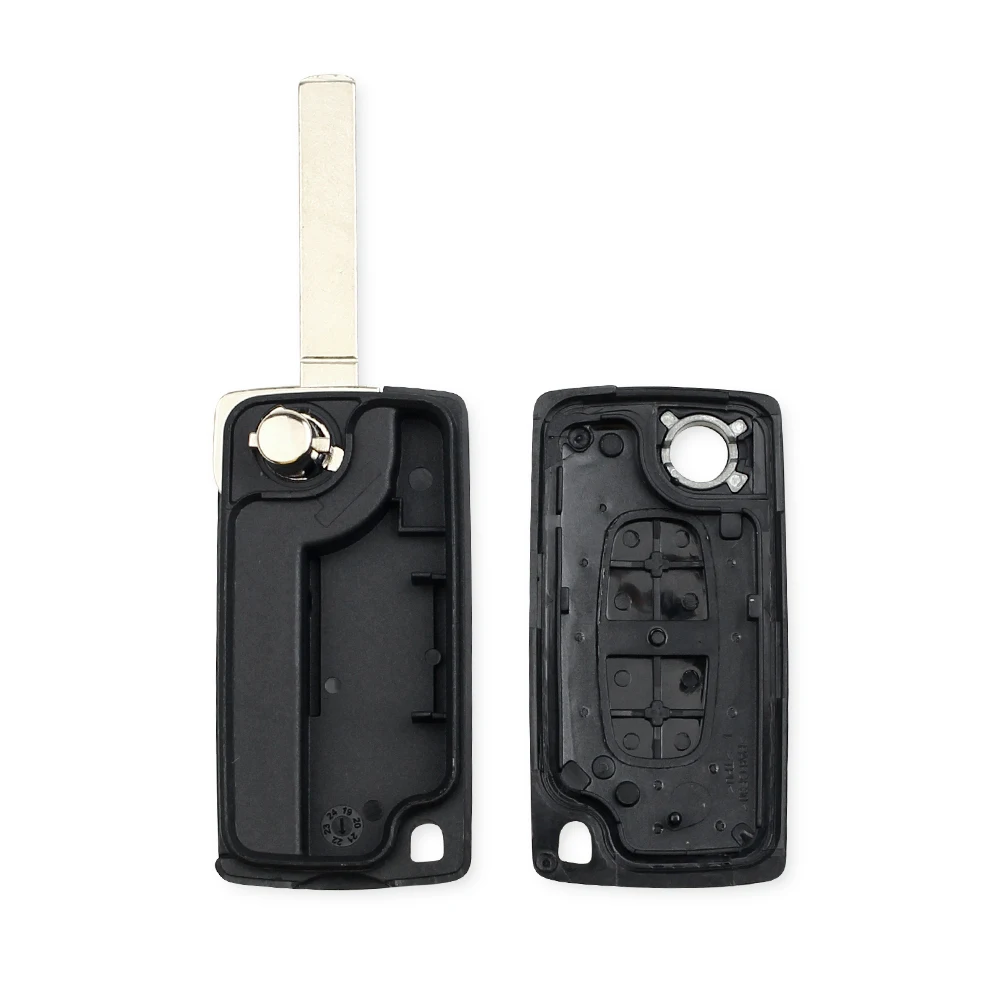 KEYYOU для Peugeot 306 407 807 Partner VA2 Blade CE0523 2 кнопки откидная крышка ключа чехол пульта