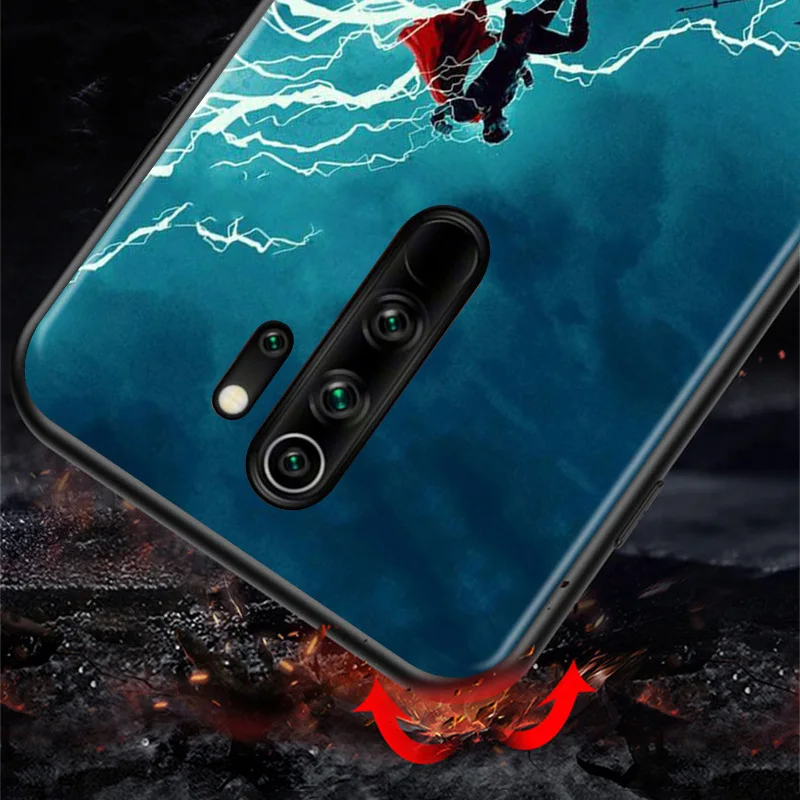 

Marvel Avengers Super Hero Thor For Xiaomi Redmi K40 K30T K30S K30i K30 K20 10X 9T 9i Pro 5G Soft TPU Silicone Black Phone Case