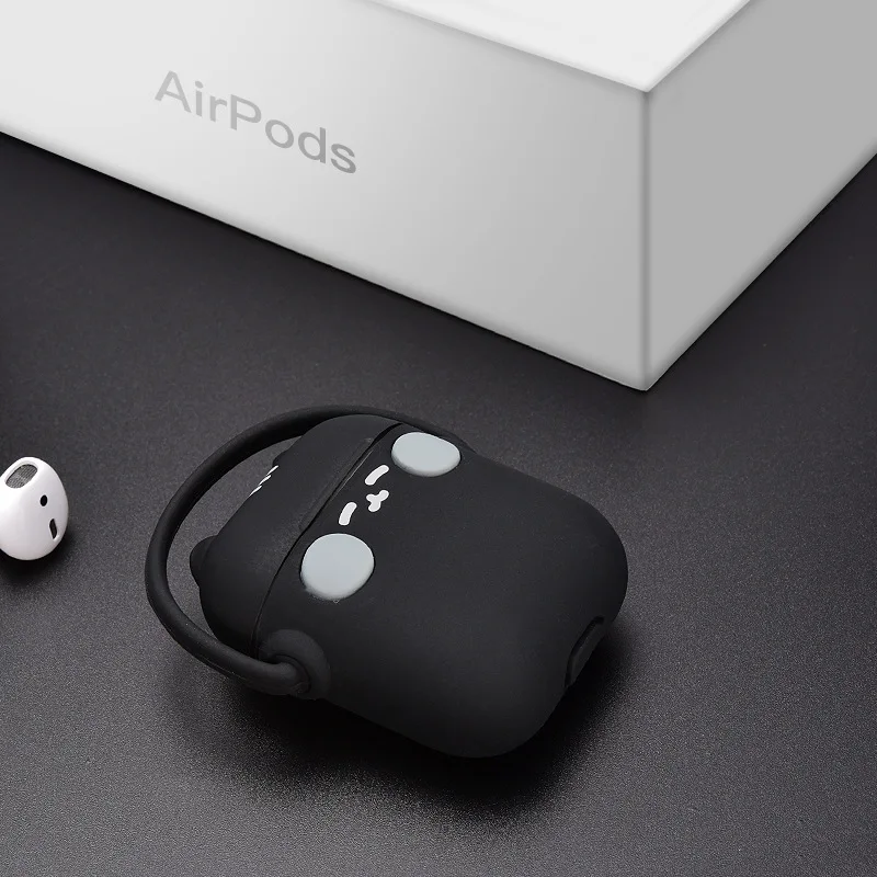 Милый стильный мягкий силиконовый чехол для наушников AirPods Apple беспроводная bluetooth