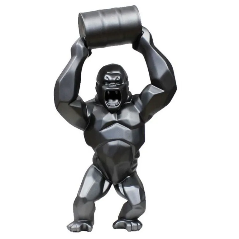 

Искусство искусства животных 65 см, фигурка гориллы, бюст, орангутанг, художественная скульптура из смолы, американское творческое украшени...