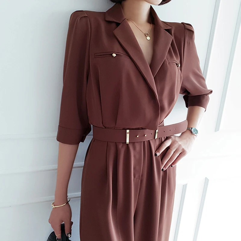 

fashion work style women temperament comfortable regular jumpsuit new arrival elegant casual work style long jumpsuit