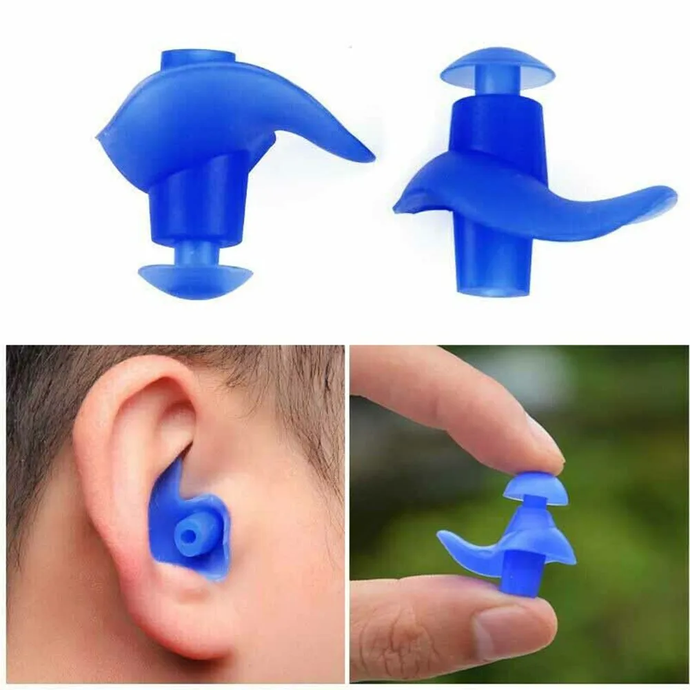 

1 Pair Swimming Earplugs Silicone Ear Plugs Waterproof Water Sports Swim Diving Underwater Accessories For Children Adults