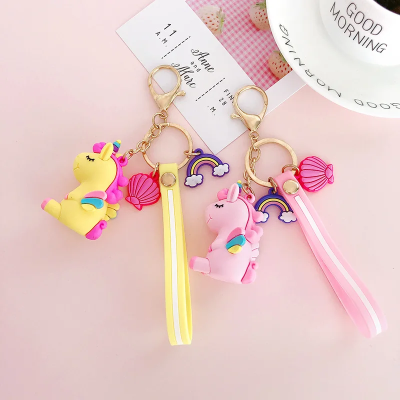 Милый силиконовый брелок в виде единорога маленькой лошади сумка для пары