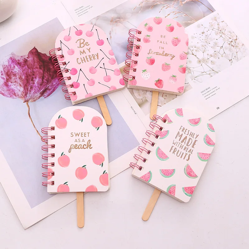 1 шт. Kawaii Мини фруктовое мороженое карман Портативный записная книжка со