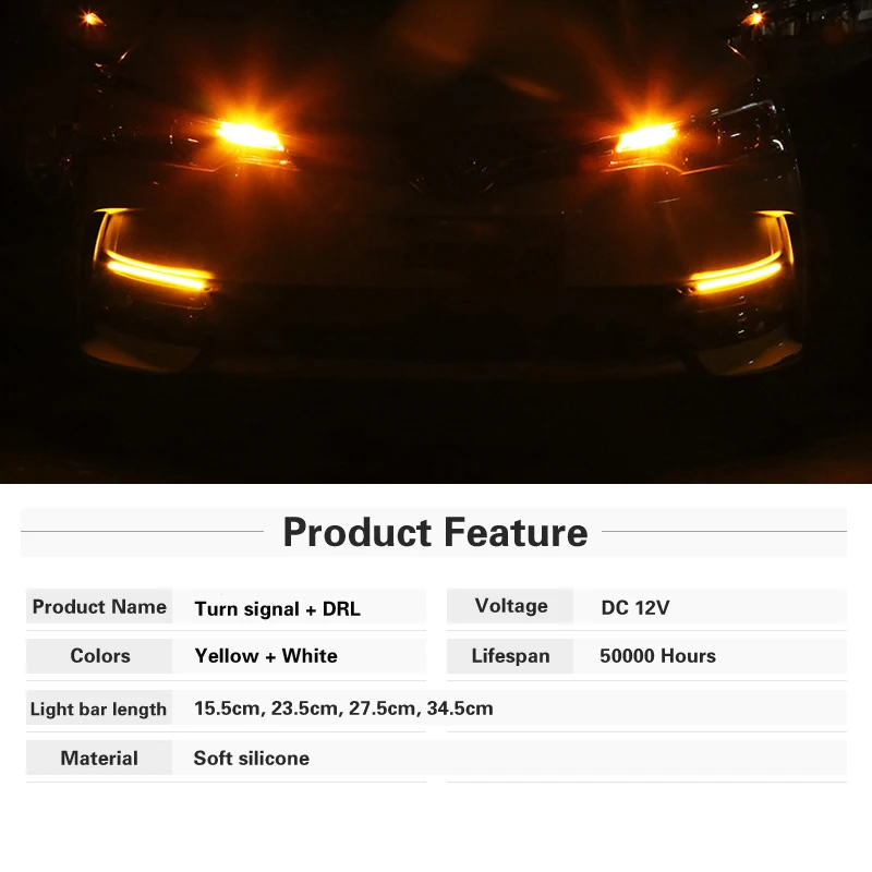 2 шт. Универсальный Автомобильный светодиодный дневной светильник LED DRL с