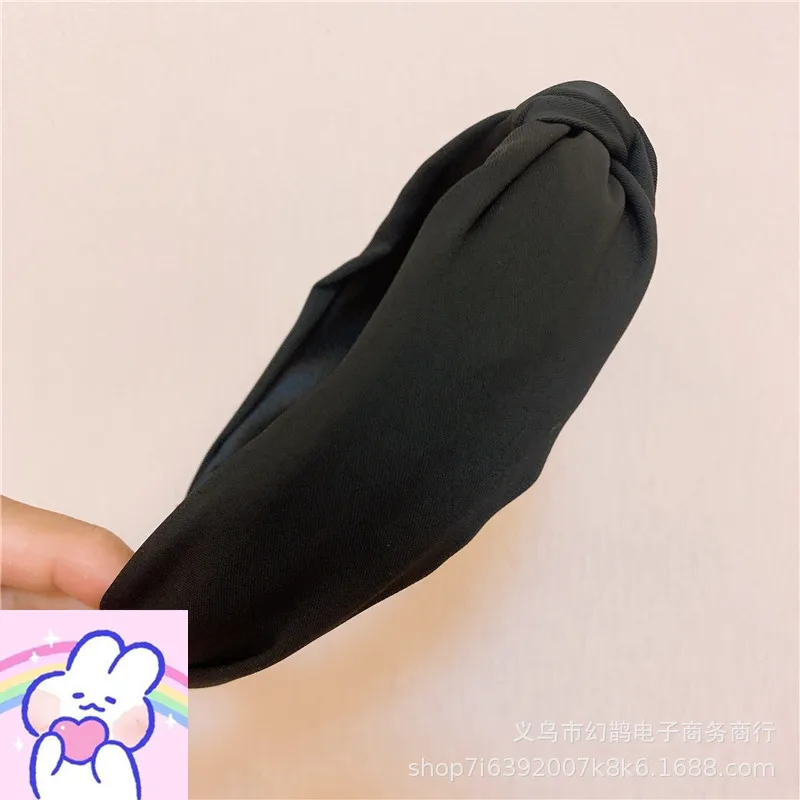 

Wide Ladies Female Knot Headbands For Girls Simple Solid Candy Color Cloth Hairbands Hair Hoop Women Adult Hair Accessories 2021