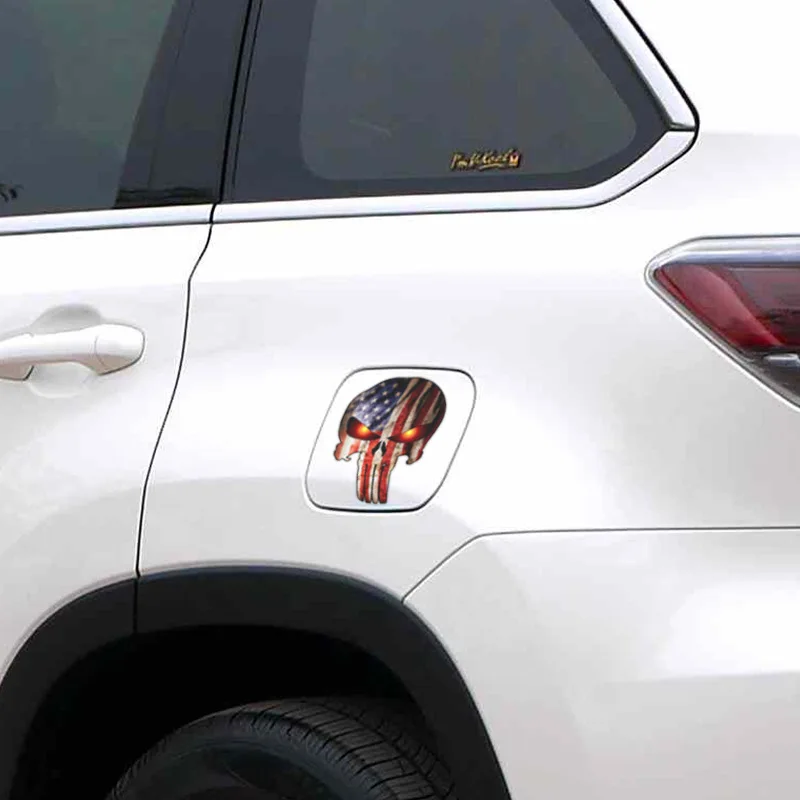 SLIVERYSEA 4 3*5 9 дюймов Автомобильный Стайлинг тонкая синяя линия Каратель Череп