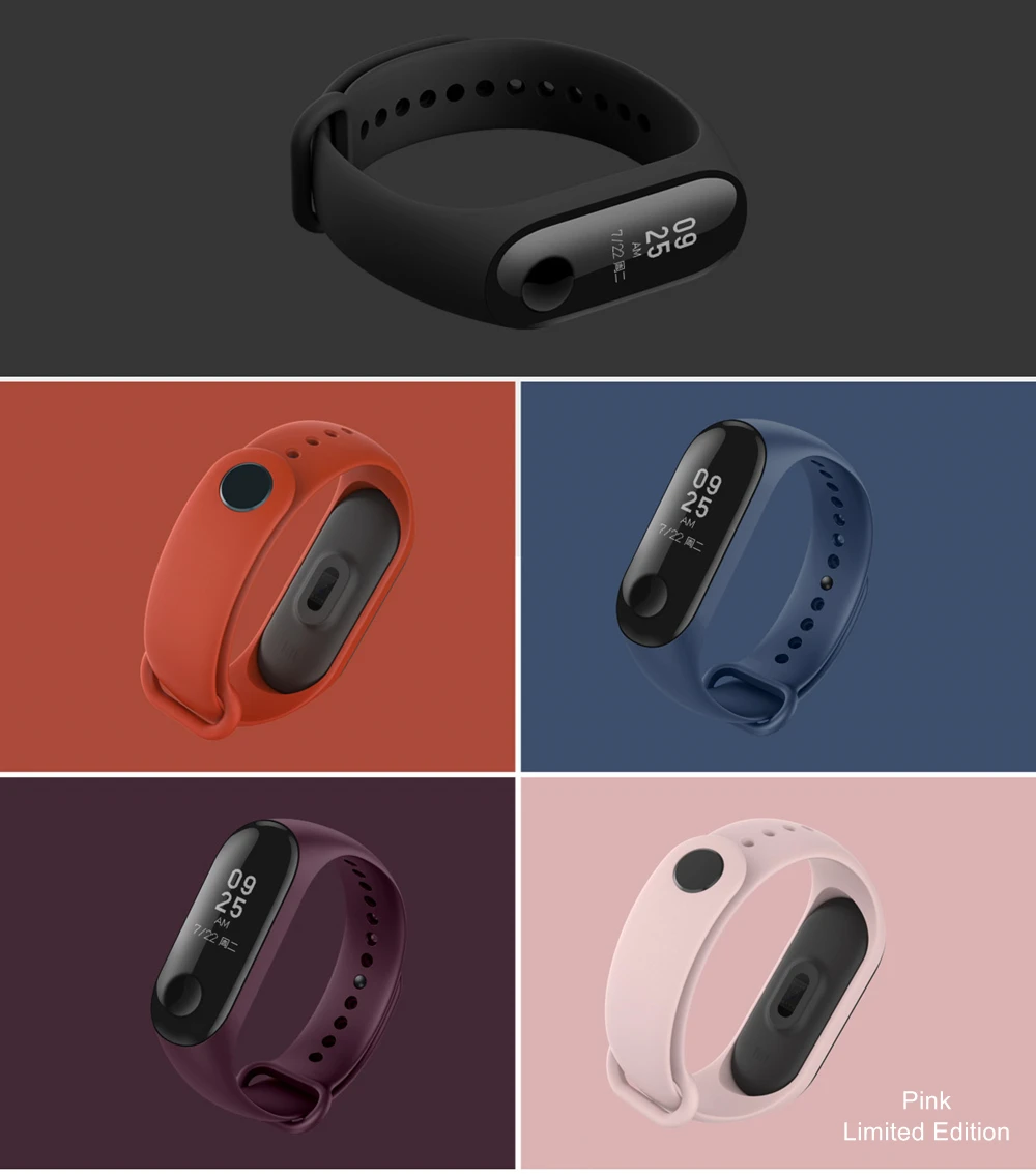 Xiaomi Mi ремешок, 4 ремешка, ТПУ, черный, оранжевый, розовый, синий, винный, красный браслет для Xiaomi Mi, 3, 4, NFC, умный Браслет