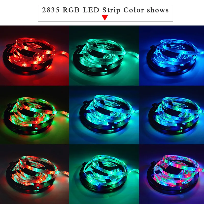 Светодиодная лента 5 м 10 15 20 М 5050 2835 RGB с синхронизацией музыки для украшения