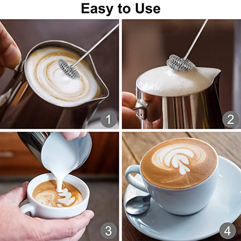 

Electric Milk Frother Egg Foam Coffee Maker For Cappuccino Coffee Food Blender Frother Stirrer Mixer Electric Whisk Kitchen Tool