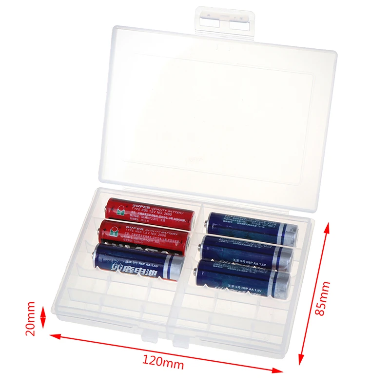 Прозрачный Батарея хранения Чехол держатель жесткого Пластик Коробка для