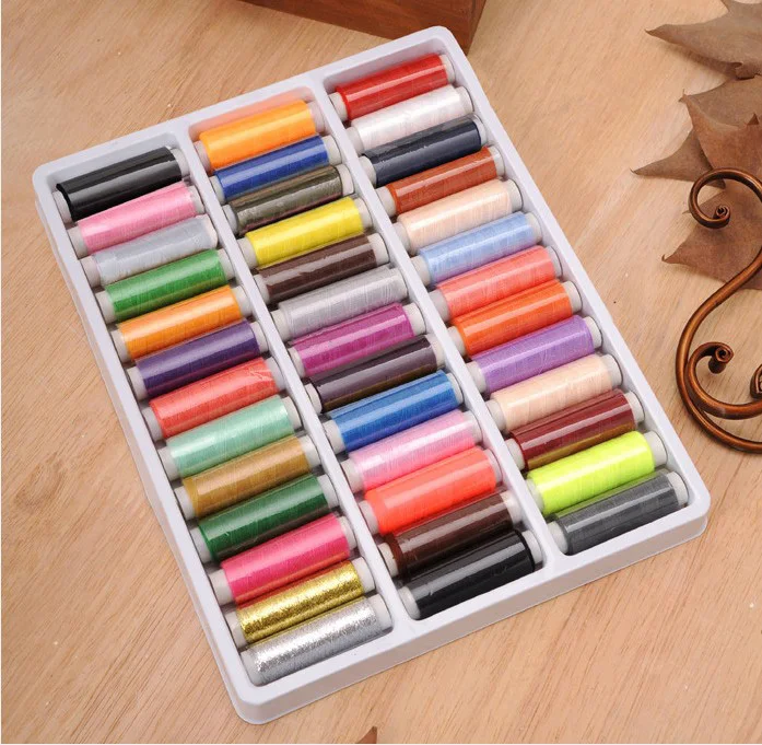 Новые товары для шитья 39 шт. 200 ярдов разноцветная полиэфирная катушка швейная