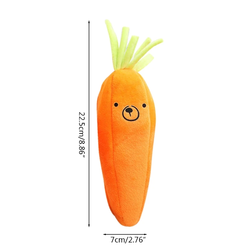 

Carrot Shaped Pencil Case Cartoon Plush Stationery Bag Large Capacity Student Stationery Box Dispensers