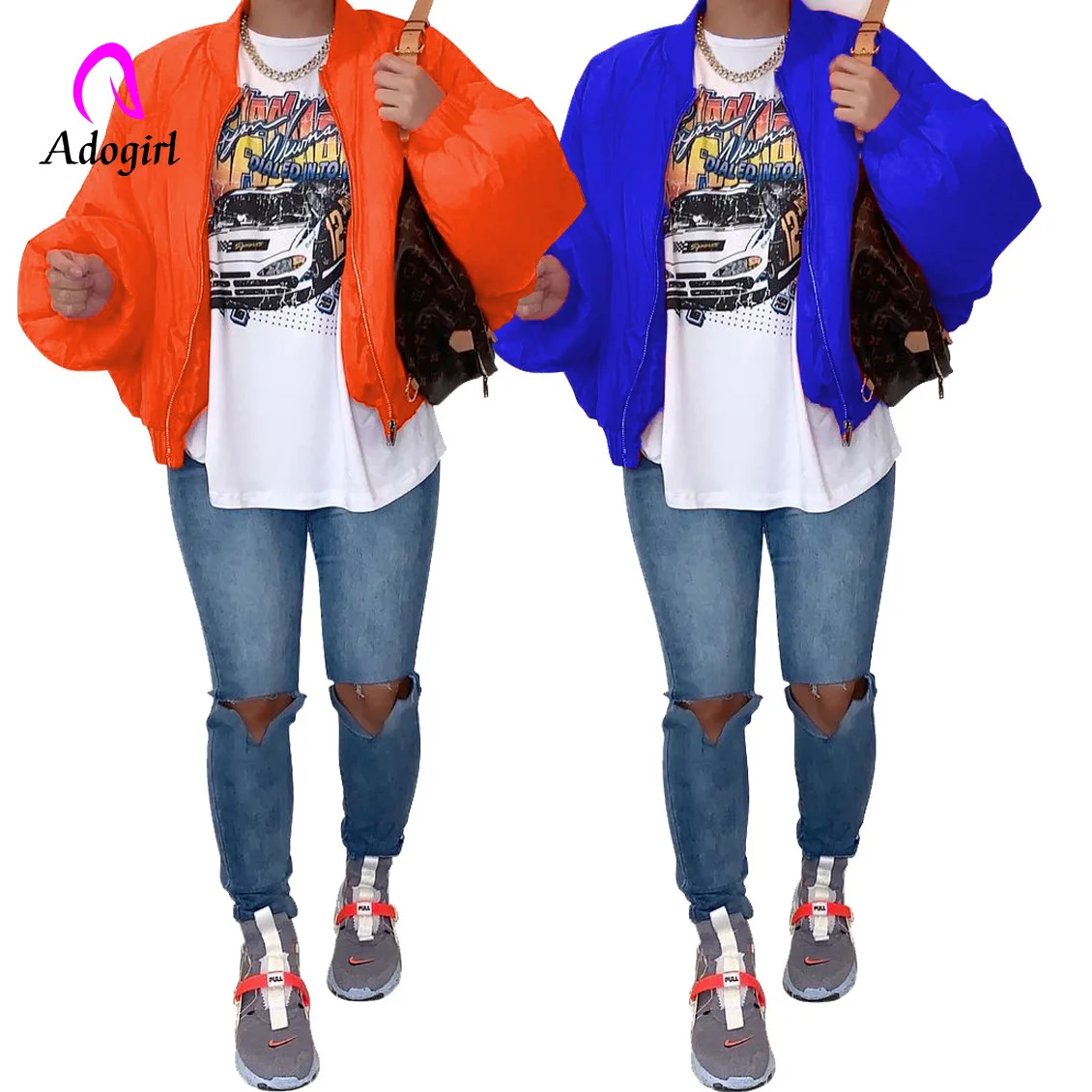 

Velvet Jacket Thickened Warm Zipper Loose Long Bat Sleeve Female Winter Clothes Oversize O Neck Solid Color Windbreaker Coat