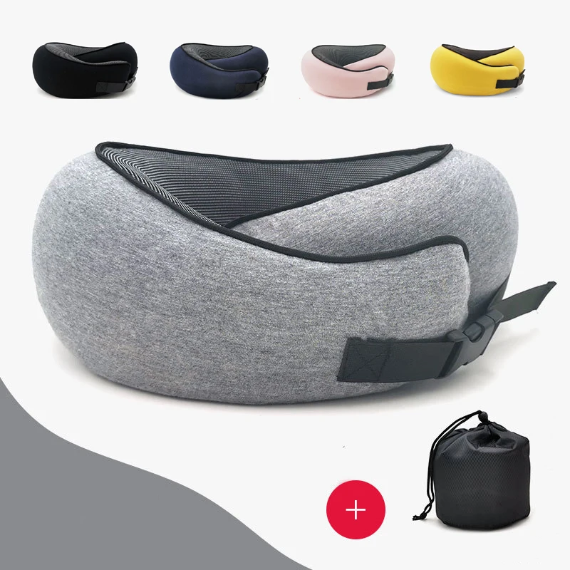 U-образный медленно отскакивающая Подушка "улитка" Memory Foam хлопок мягкая