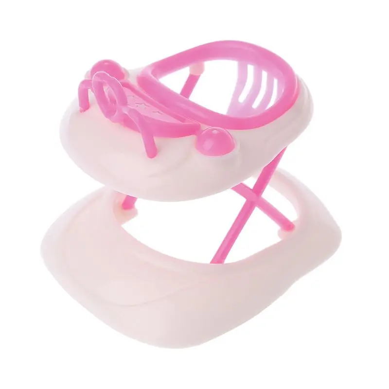 Новый розовый пластиковый ходунок для кукольного домика Барби Миниатюрные