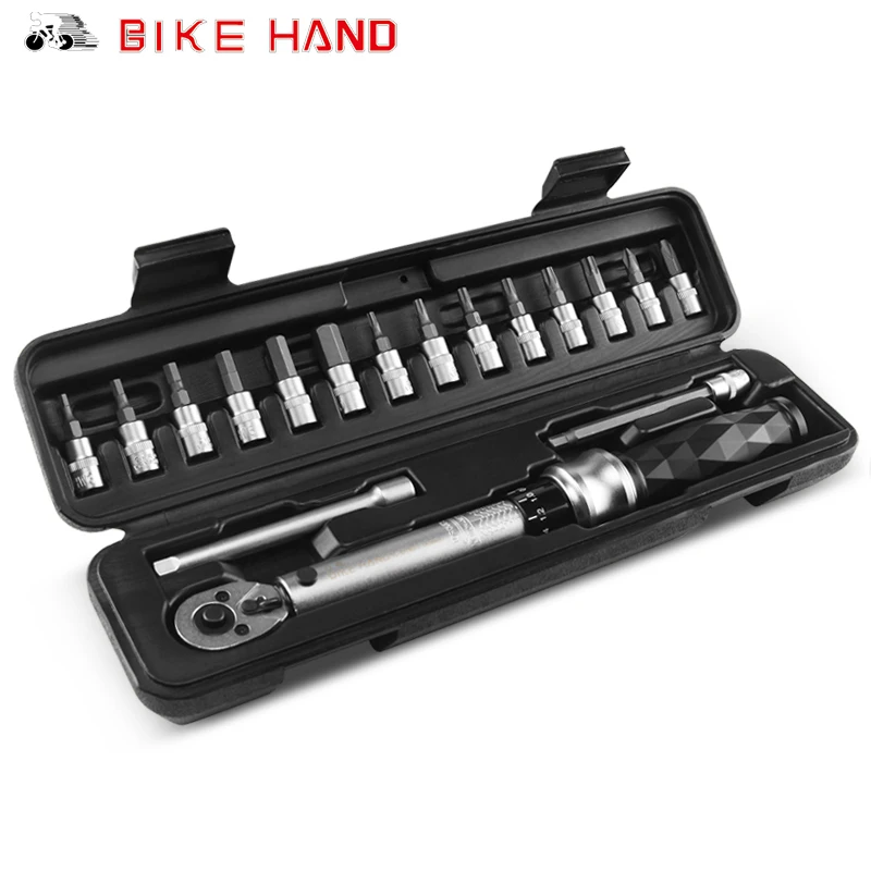 

Bike Hand MTB 1-25 NM Ratchet Torque Wrench Kit Bicycle Repair Hex Key Tool Set Multi-function Road Bike Wrench Allen Bit Tools