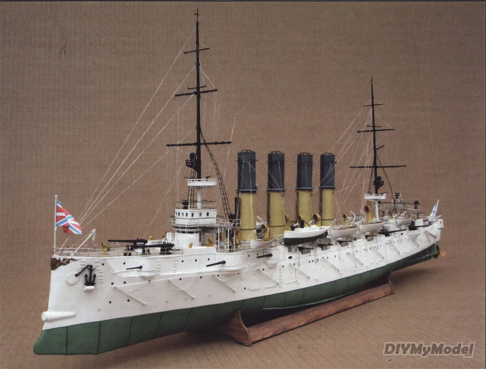 DIYMyModeI-rompecabezas de crucero ruso a escala 1:200, modelo de papel para bricolaje, juguete hecho a mano-0