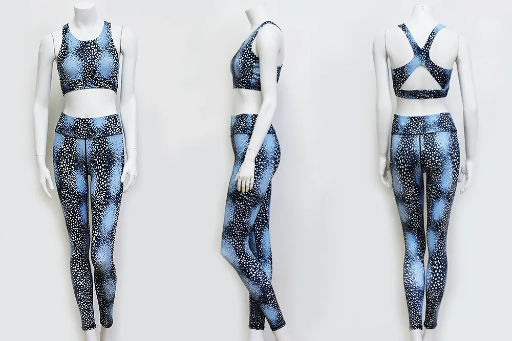 Комплект спортивной одежды для йоги Женская дышащая одежда тренажерного зала и