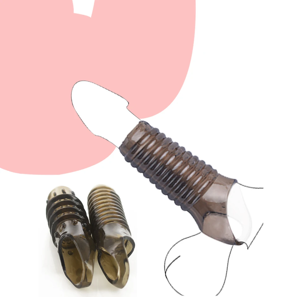 Кольцо для пениса силиконовое ребристое расширитель фаллоимитатор|Эрекционные