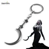 game residents evils 8 village sickle keychain daniela bela cosplay key chain weapon model pendant keyring for women men jewelry