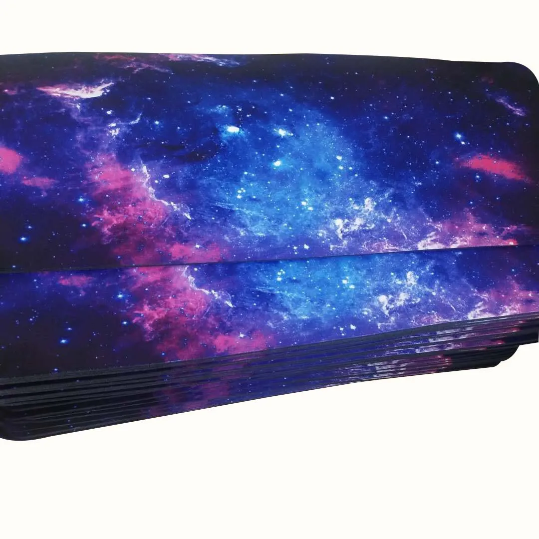 2022 night sky mouse pad with sewn edges thermal transfer printed mice mat laptop notebook keyboard pad gaming accessories 2mm free global shipping