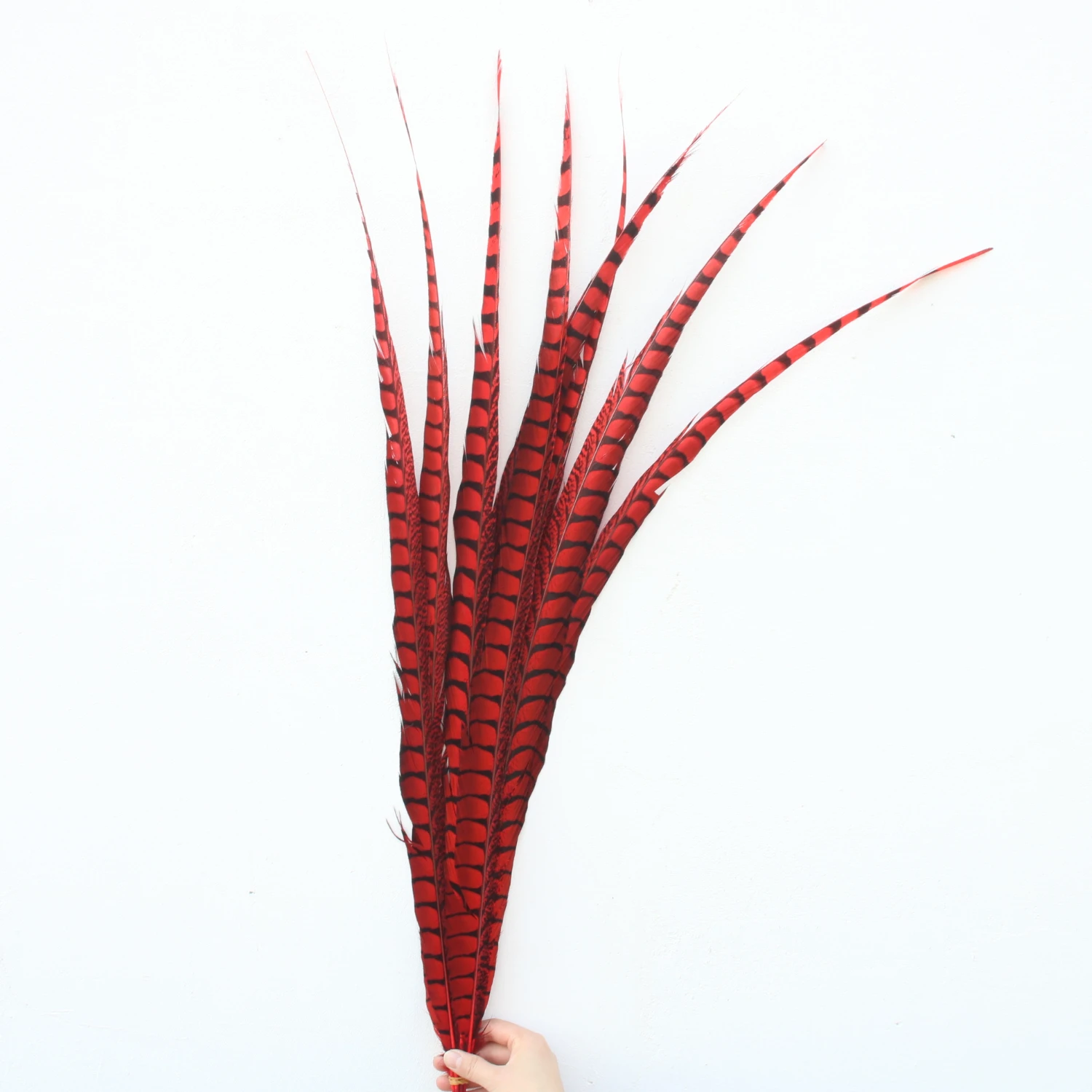 Plumas de cola de fais&aacute;n para manualidades, adornos de boda, Plumas de fais&aacute;n, 36-40 pulgadas/90-100CM, 50 unids/lote-3