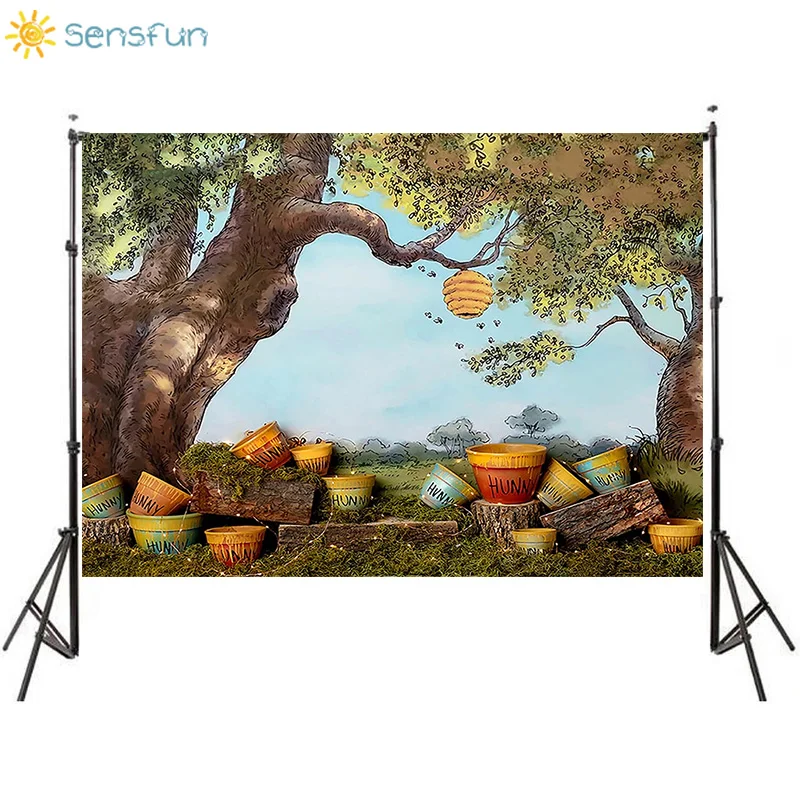 Sensfun Baby Shower фон для фотосъемки лес Мёд Детские 1st на день рождения фотосессия