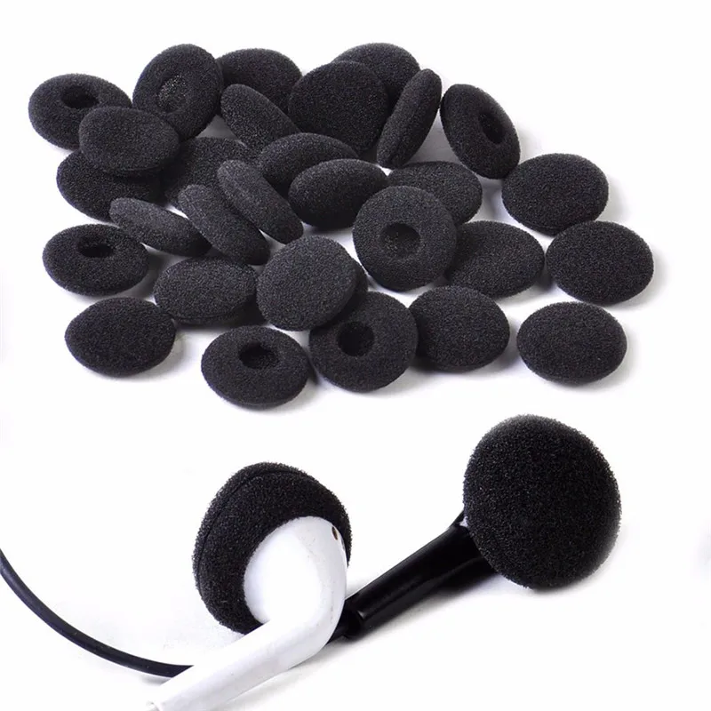 

30Pcs/lot Sponge Covers Tips Black Soft Foam Earbud Headphone Ear Pads Replacement For Earphone MP3 MP4 Moblie Phone