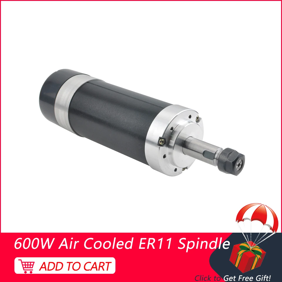 CNC Spindle 600W Milling Motor Brushless DC 100V Router ER11 Collet Tools | Инструменты