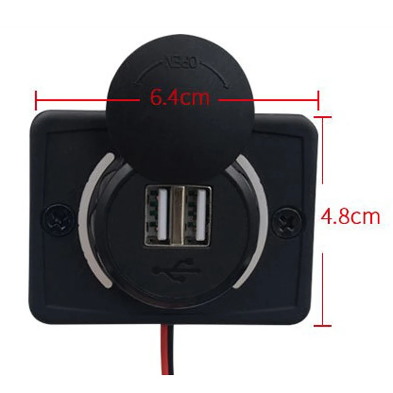 

1pc Universal 12-24V 3.1A Dual USB Vehicle Charger Accessories For Car Bus Boat Camper Caravan Accessories