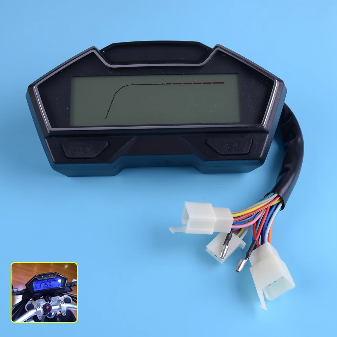 CITALL мотоцикл измеритель скорости Тахометр Температура воды датчик Odo RPM KMH MPH LCD