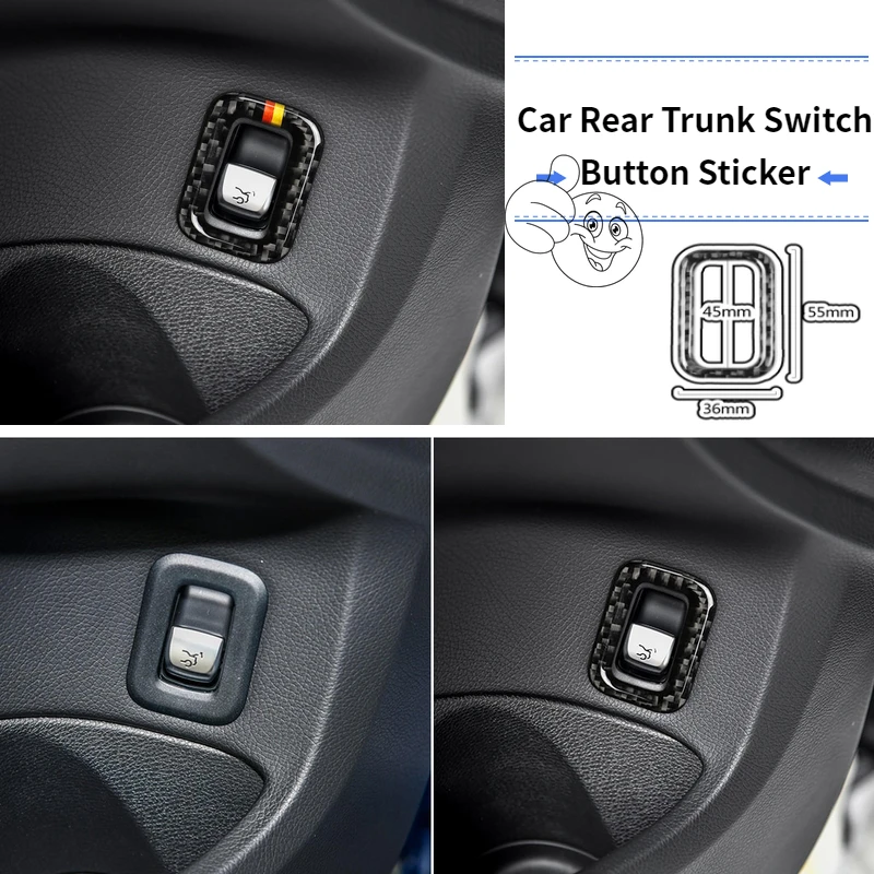Carbon Fiber Car Rear Trunk Switch Button Interior Trim Sticker For Mercedes W205 GLC Accessories C Class Auto Decoration | Автомобили и