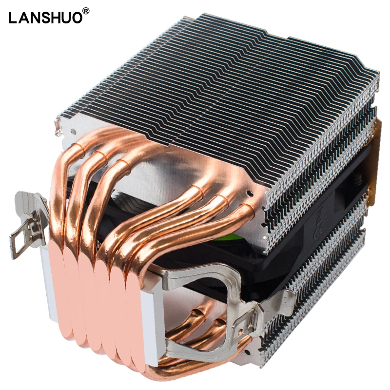 

Кулер для процессора LGA X79 X99 2011, 6 медных трубок, 90 мм, 4 контакта, бесшумный вентилятор, LGA 775, 1150, 1366, AMD3, AM4