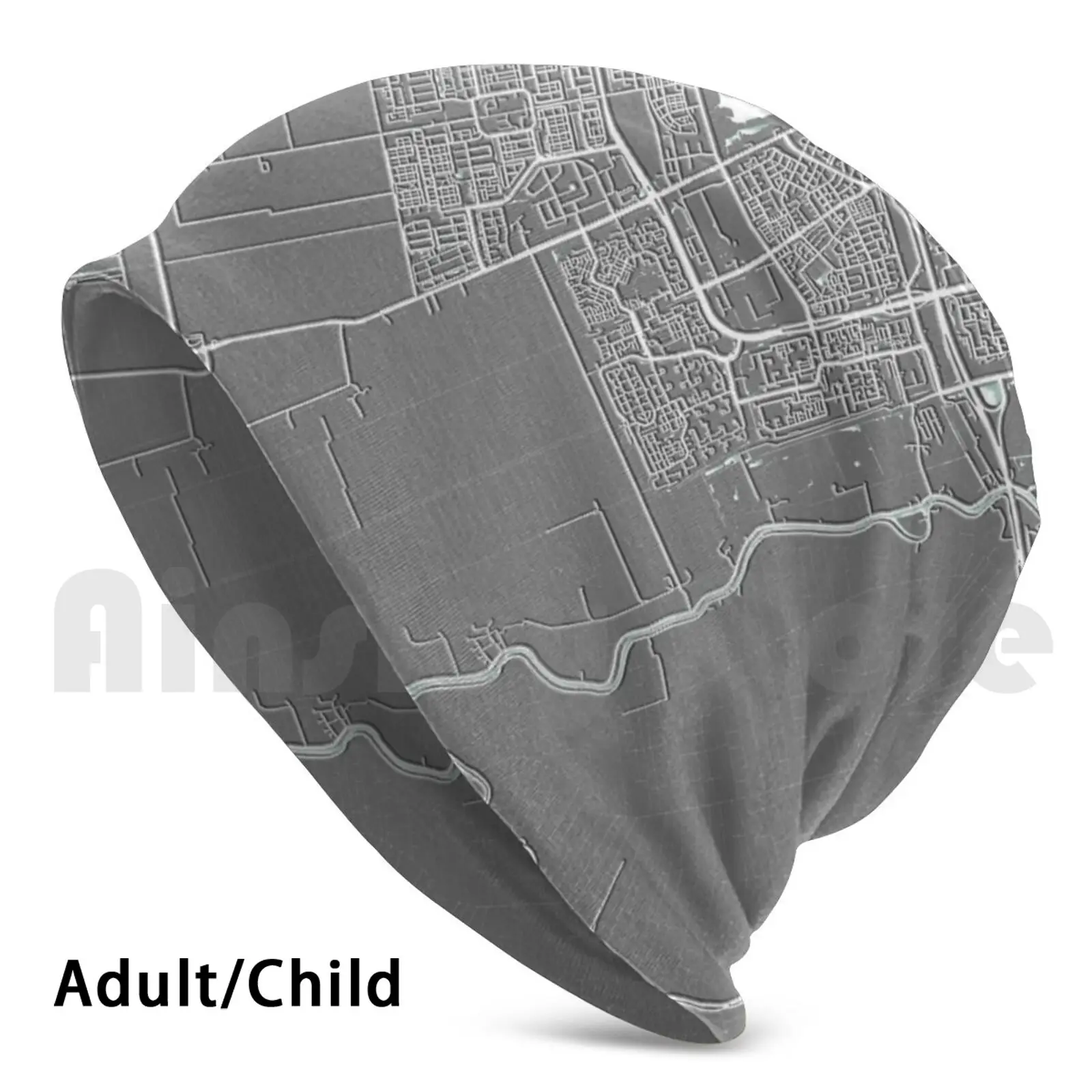 

Amstelveen , Netherlands , Grey , Map Beanies Pullover Cap Comfortable Amstelveen Netherlands Grey Map White Road