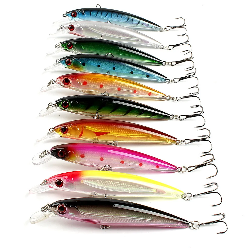 

1PCS Laser Minnow Fishing Lure 11CM 13.5G pesca hooks fish wobbler tackle crankbait artificial japan hard bait swimbait