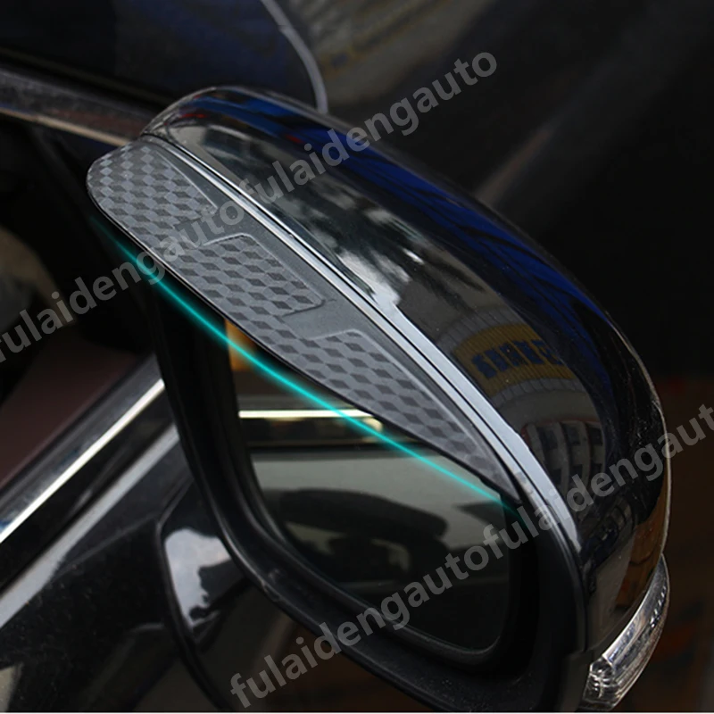 

2pcs For Toyota Camry 2018 2019 Carbon fiber ABS Rearview mirror rain eyebrow Rain Snow Shield Guard Car Accessories
