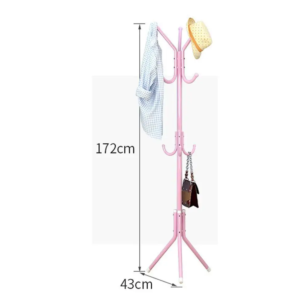 

Metal Coat Rack Assembled Living Room Hat Clothing Display Stand Home Furniture 43*43*172cm