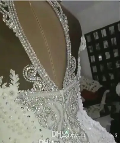 Luxury Dubai Arabic Mermaid Wedding Dress 2019 Beaded Crystals Court Train Bridal Gowns Plus Size Custom Made | Свадьбы и торжества