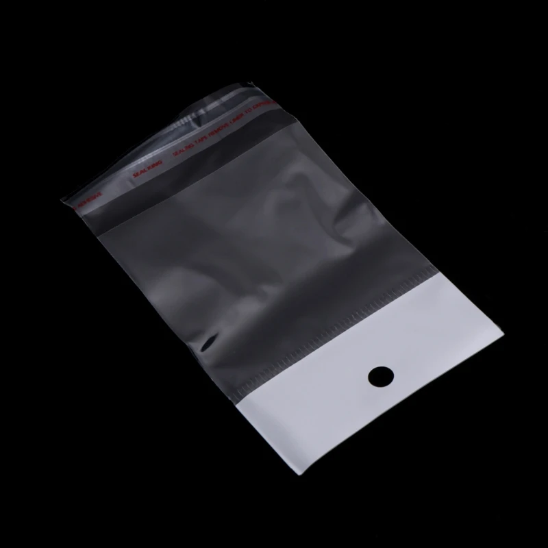 

100 Pcs/Set Plastic Packing Bag Transparent Self Adhesive Jewelry Seal 6x8cm R7RF