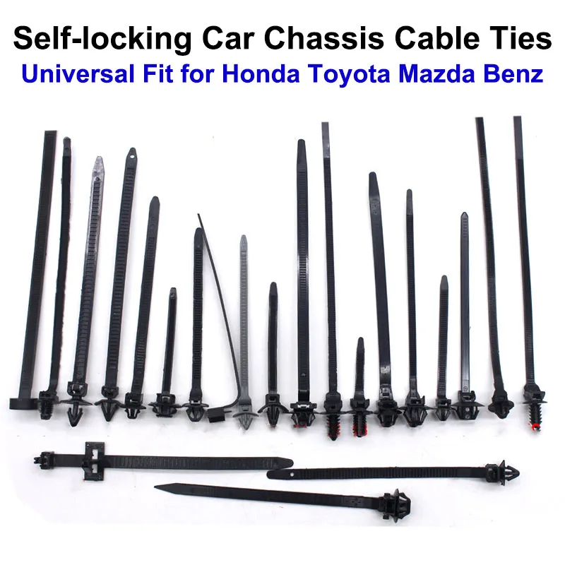 10pcs Vehicle Cable Tie for Ford Toyota Mazda Car Chassis Wire Harness Retainer Clips Nylon Zip Ties Push Mount Auto Fasteners | Автомобили