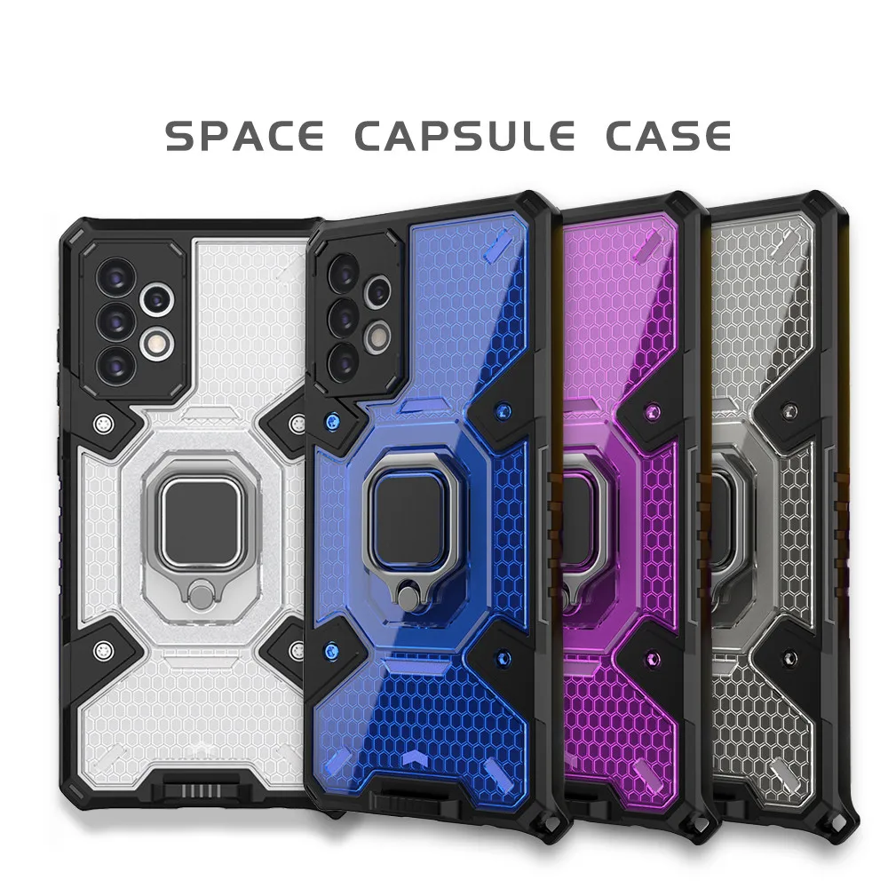 

KEYSION ShockProof Case For Samsung A72 A52 A42 5G A32 4G A12 Magnet Holder Ring Back Cover For Galaxy A51 5G A71 4G M51 M31